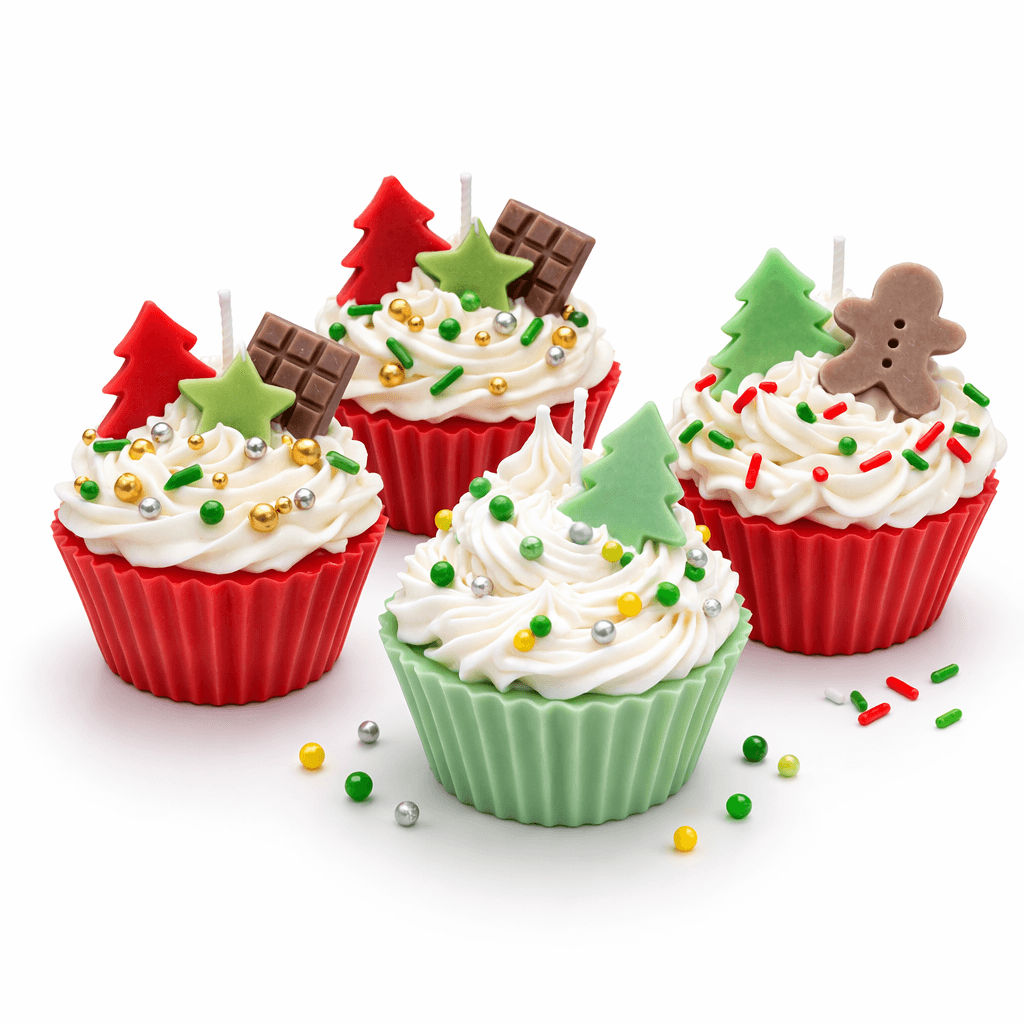 Vela Decorativa Cupcake - Pack x4